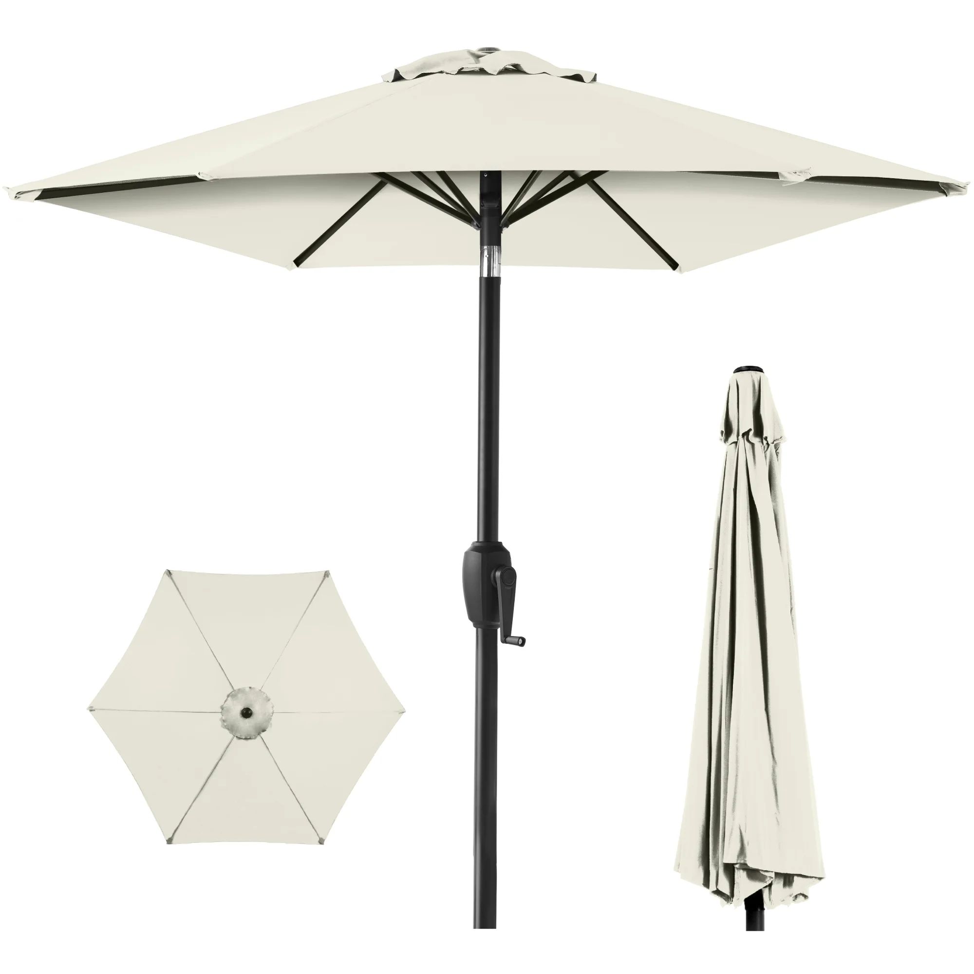 Best Choice Products 7.5ft Heavy-Duty Outdoor Market Patio Umbrella w/ Push Button Tilt, Easy Cra... | Walmart (US)