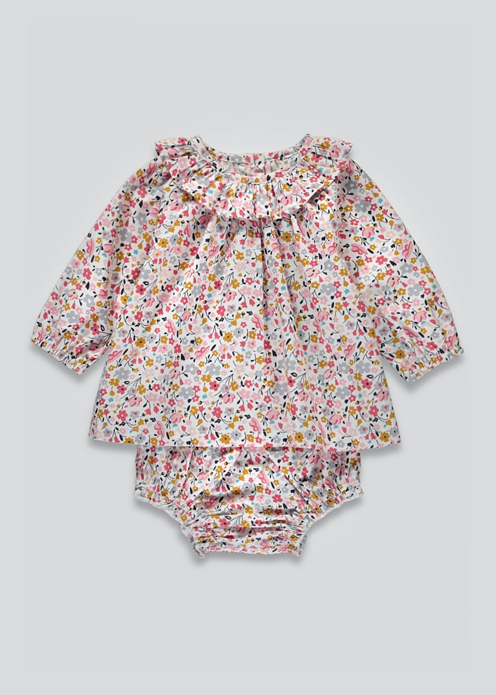 Girls Floral Frill Blouse & Knickers Set (Newborn-23mths) – Multi | Matalan (UK)