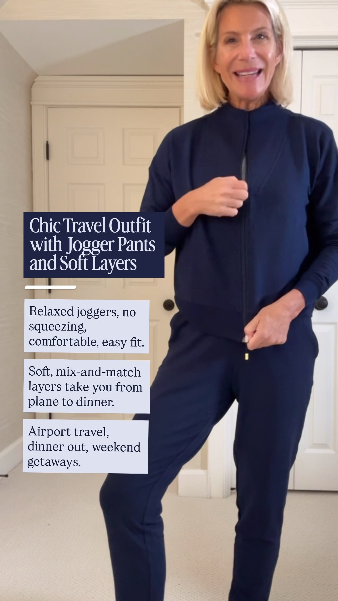I used to think sweatpants and a sweatshirt were all I needed for travel. Now, I want that same comfort with a little more polish.

I found these mix-and-match pieces from Helen Jon, and they make getting dressed so much easier.

The best part? You can wear them on the plane and head straight to dinner without needing a complete outfit change.

👩‍💻 LTK PRO TIPS
❤️ Heart = Support my posts ;-)
🔖 Save = Get sale & restock alerts for the things you love!
📋 Lists = Keep favorites organized (List ideas: Christmas, Birthdays, and Vacations!)
📲 Share = Send lists and products to a friend (or your daughters like me).
💬 Comment = Ask me anything, and I'll answer. ;-)