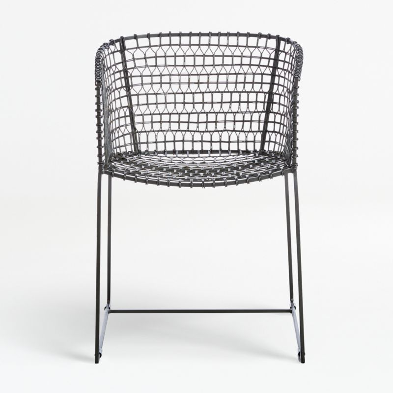 Tig Metal Barrel Dining Chair + Reviews | Crate and Barrel | Crate & Barrel