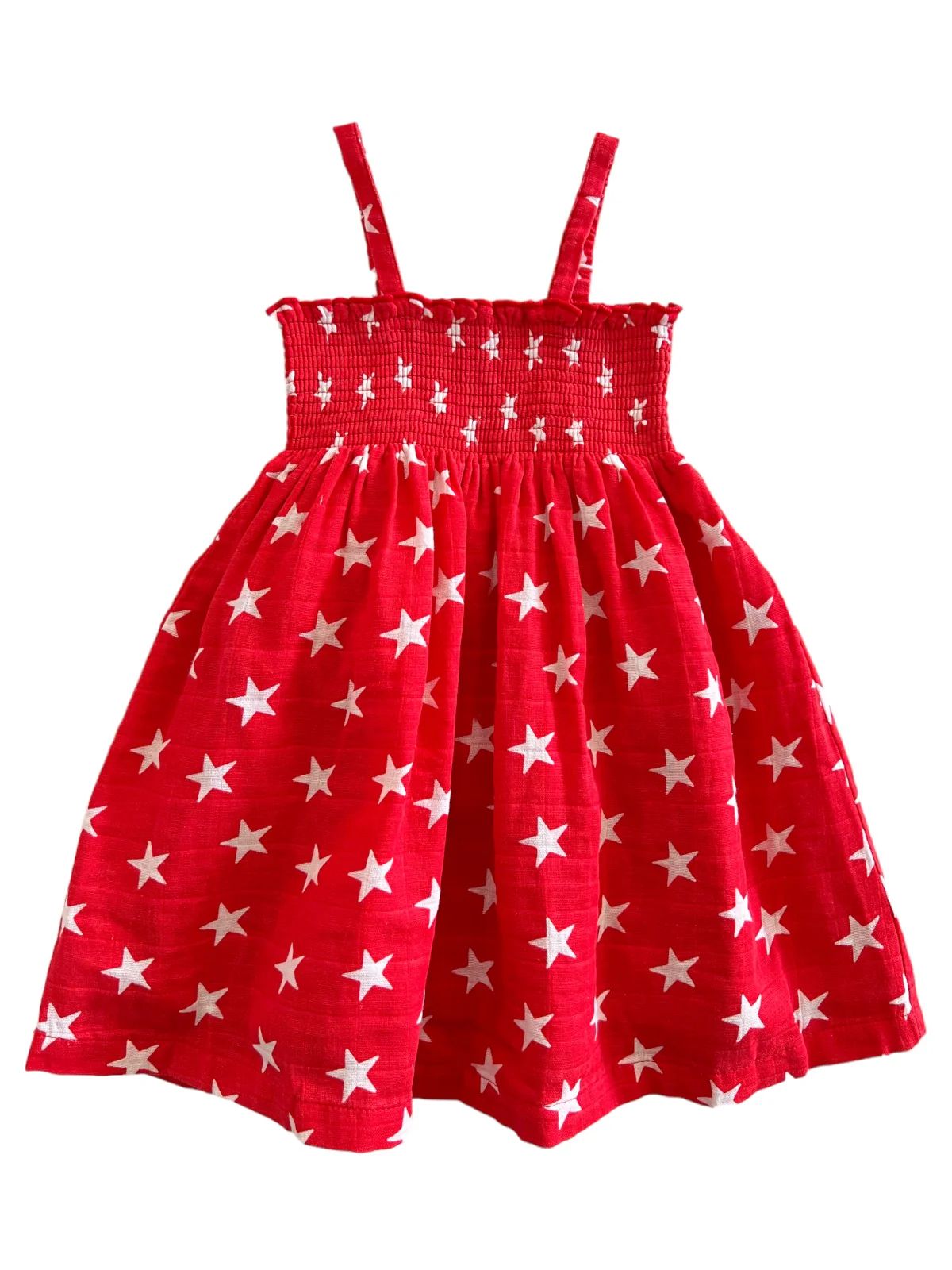 Muslin Smocked Tube Dress, Star Spangled | SpearmintLOVE