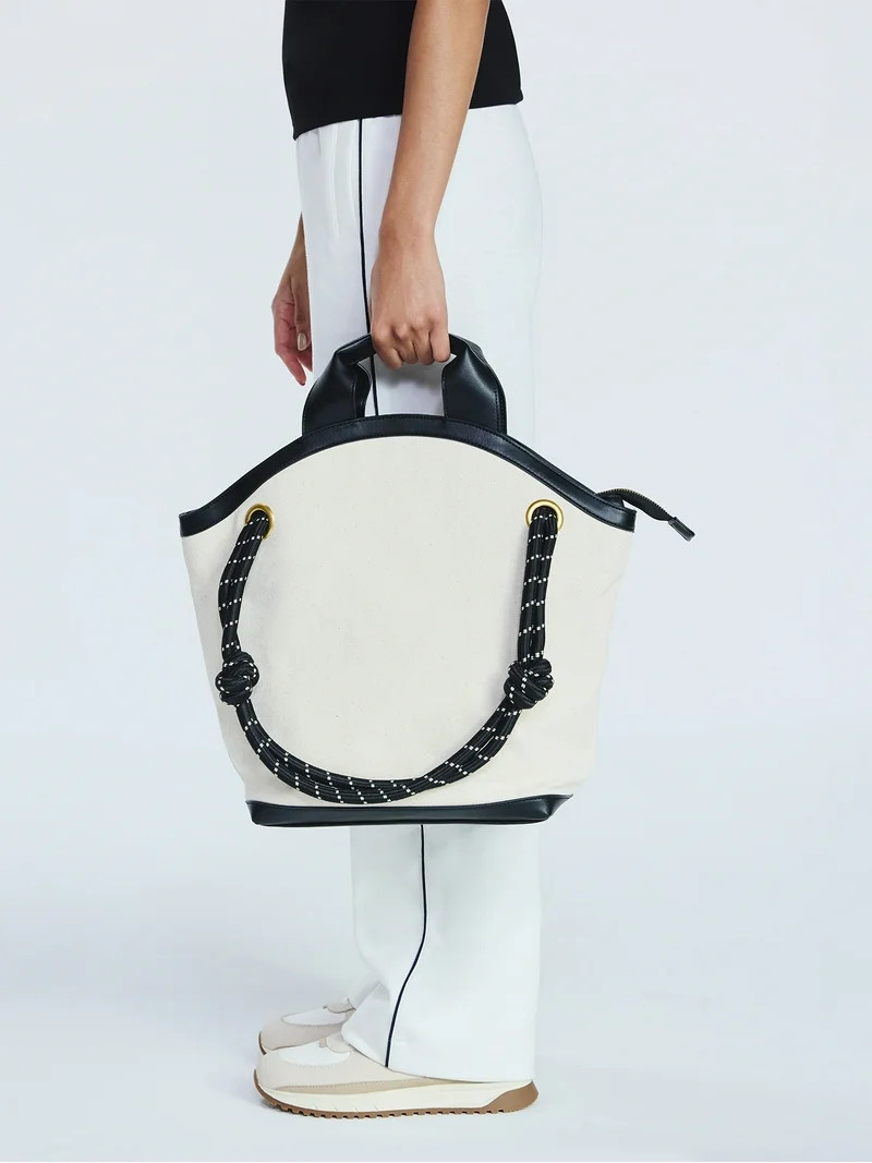 Free Assembly Women's Canvas Tote Bag, Natural | Walmart (US)