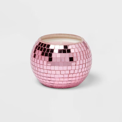 Disco Ball Pink Champagne Flame Candle 4.8oz - Room Essentials™ | Target