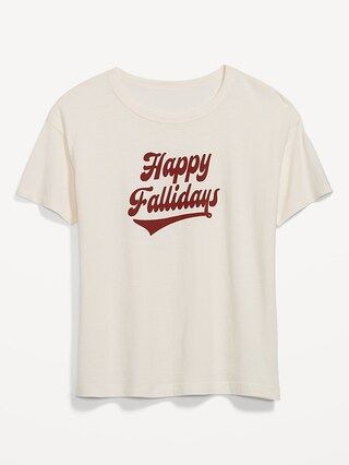 &#x22;Happy Fallidays&#x22; Matching Graphic T-Shirt for Women | Old Navy (US)