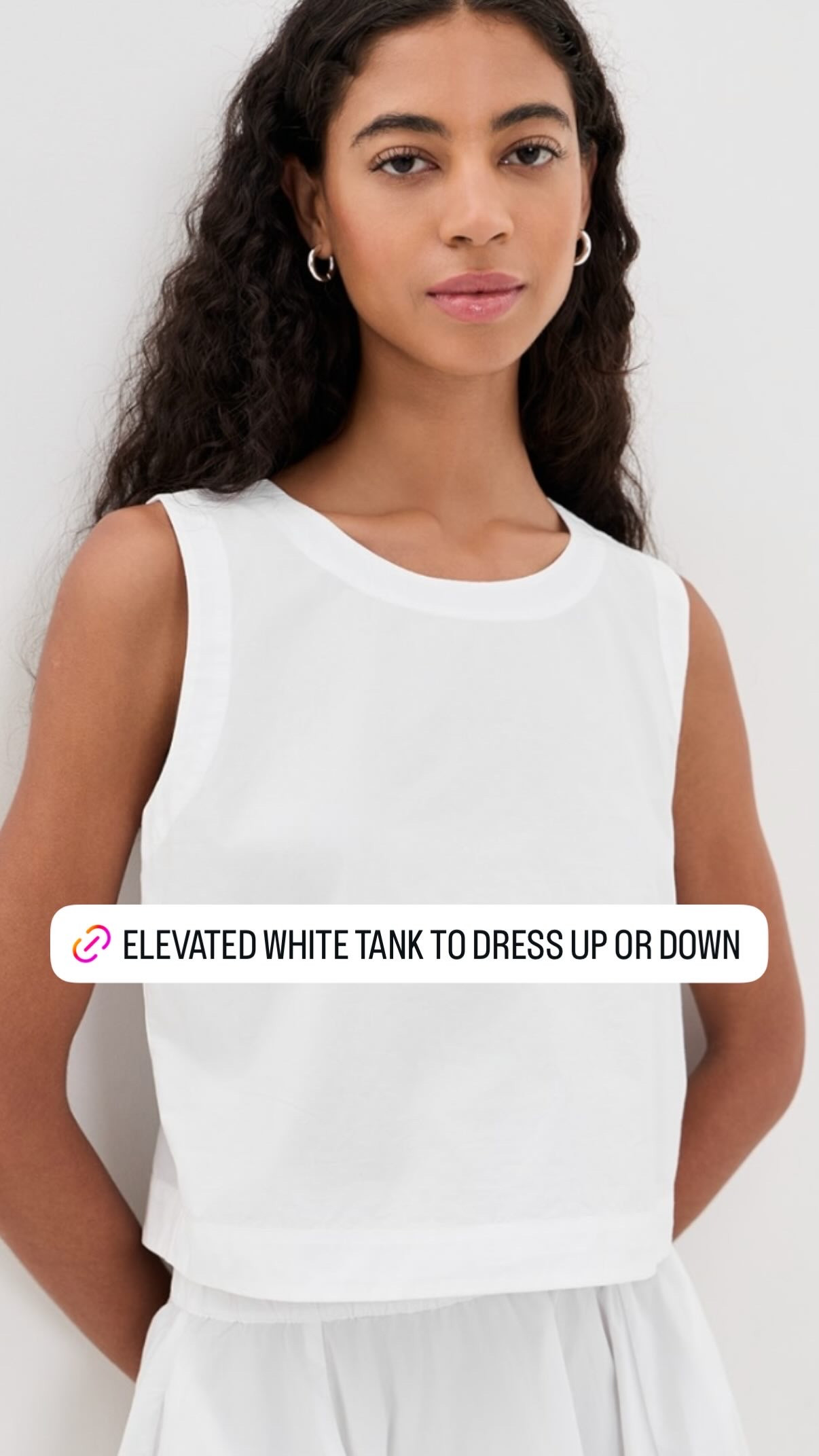 Elevated white tank to dress up or down.  

 #LTKgrwm #LTKootd #LTKSaleAlert