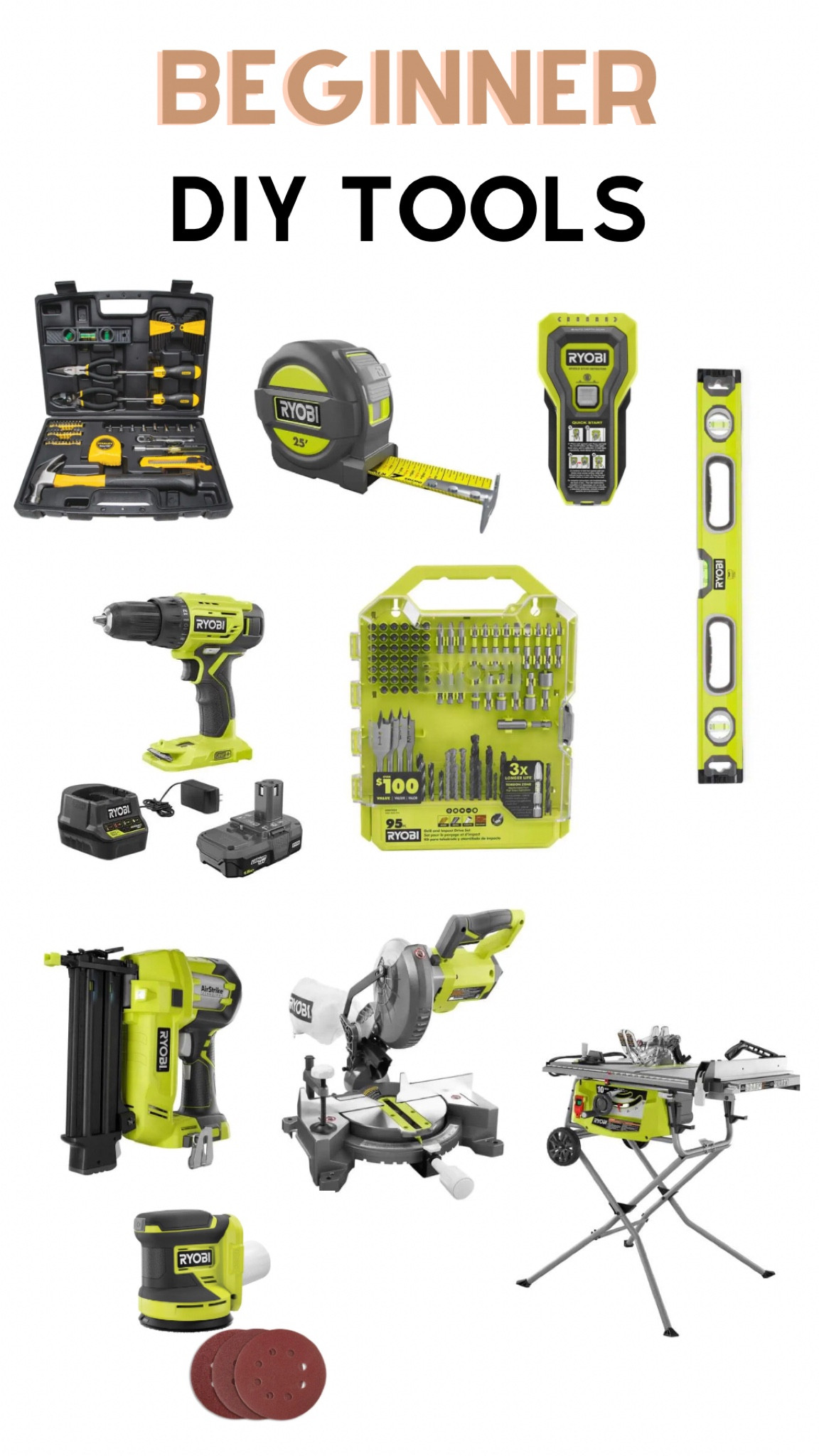 Beginner DIY tools to get started in home projects! 

#LTKhome