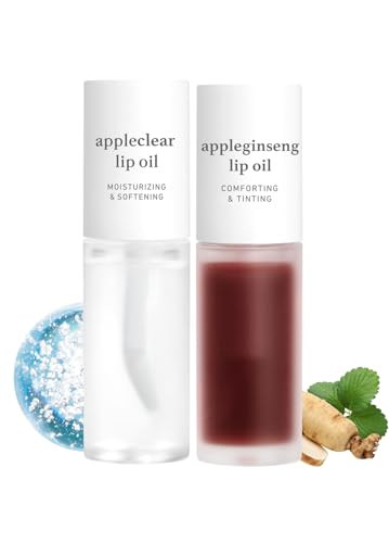 NOONI Korean Lip Oil - Appleclear, 0.12 Fl Oz + Korean Lip Oil - Appleginseng, 0.12 Fl Oz Bundle | Amazon (US)
