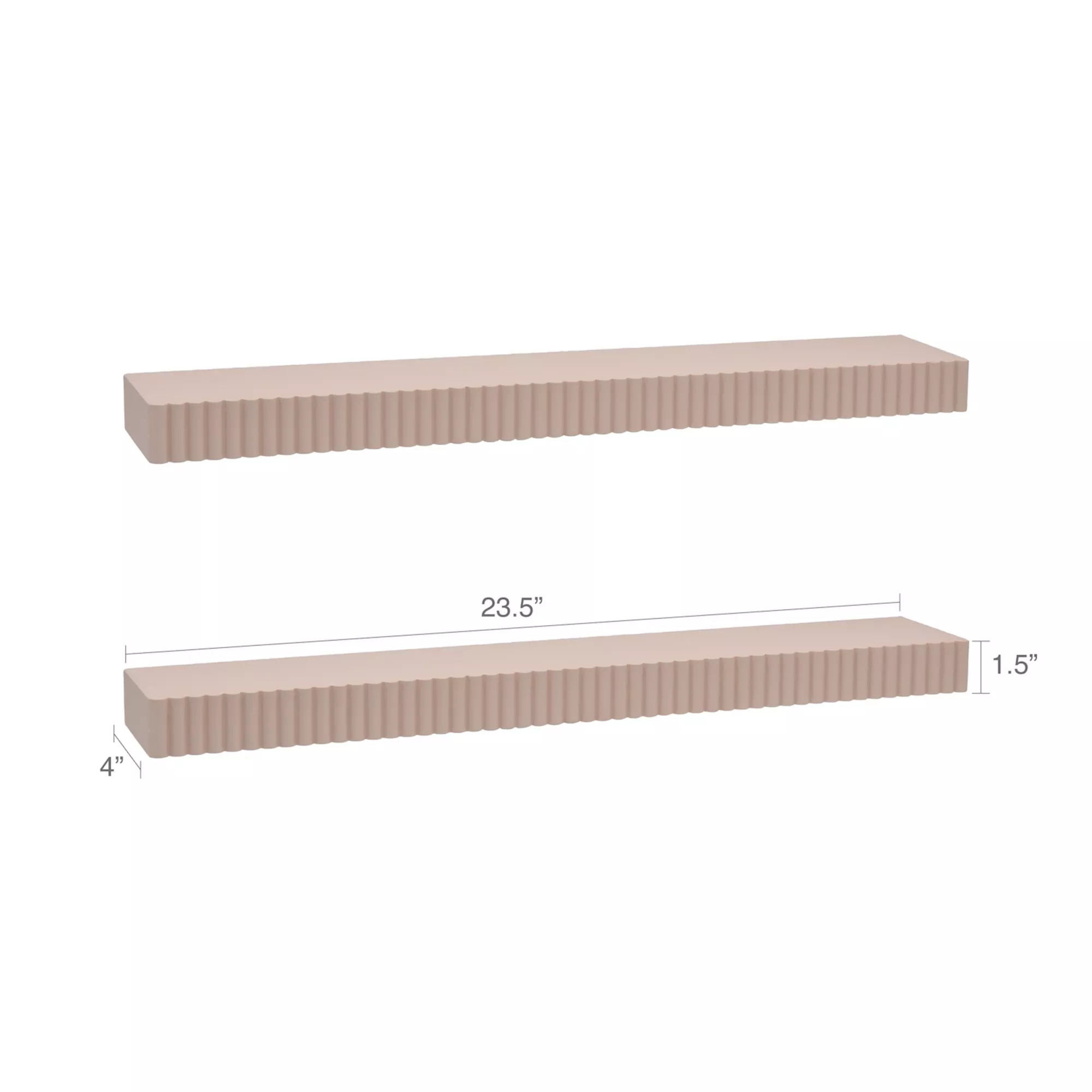 Belle Maison 24-in. Fluted Floating Wall Shelves 2-piece Set | Kohl's