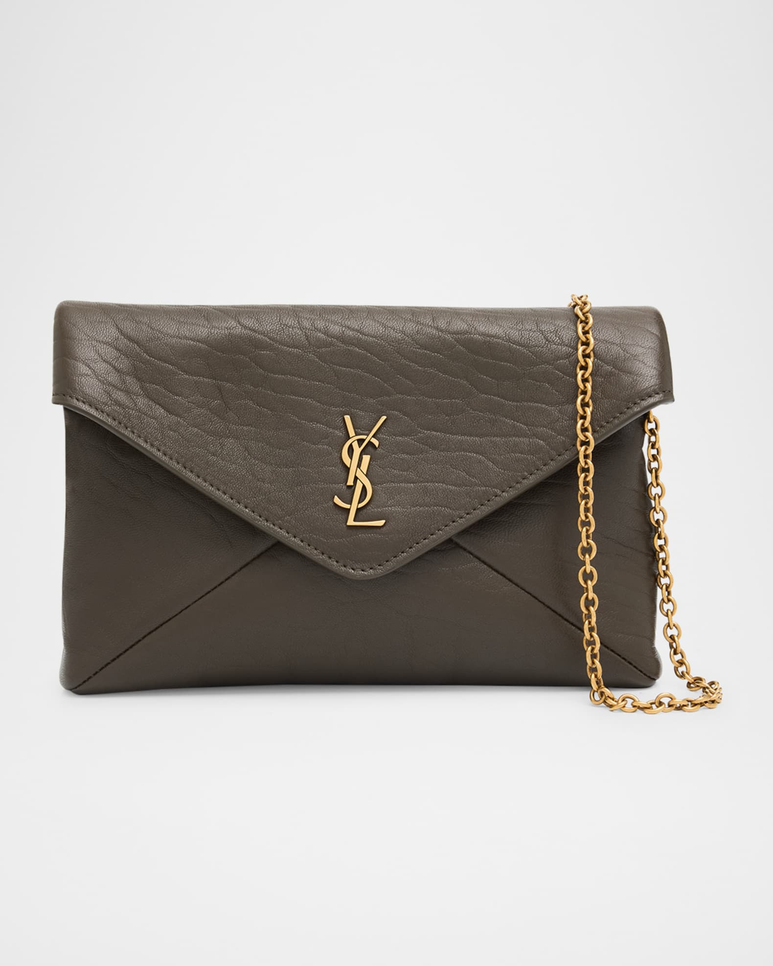 Small Grain Leather Pouch Shoulder Bag | Neiman Marcus
