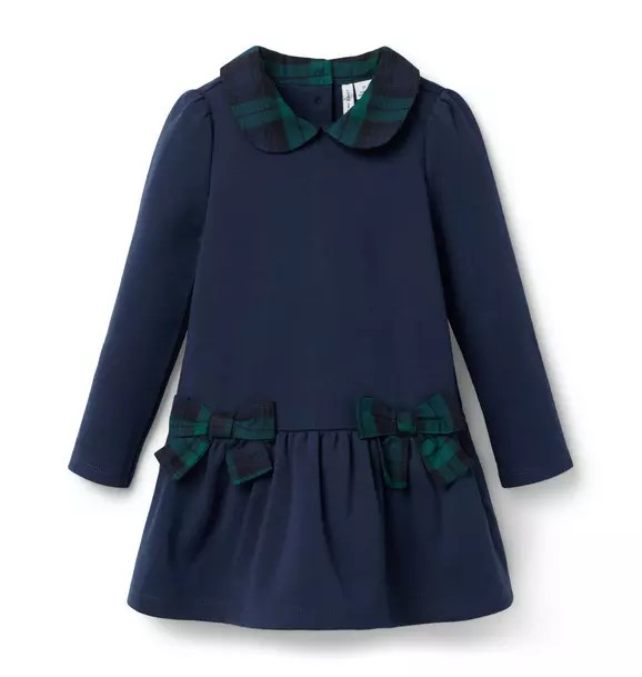 Tartan Bow Ponte Dress | Janie and Jack