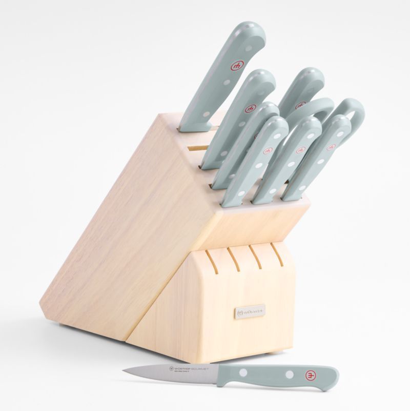 Wusthof Gourmet Blue 10-Piece Knife Block Set + Reviews | Crate & Barrel | Crate & Barrel