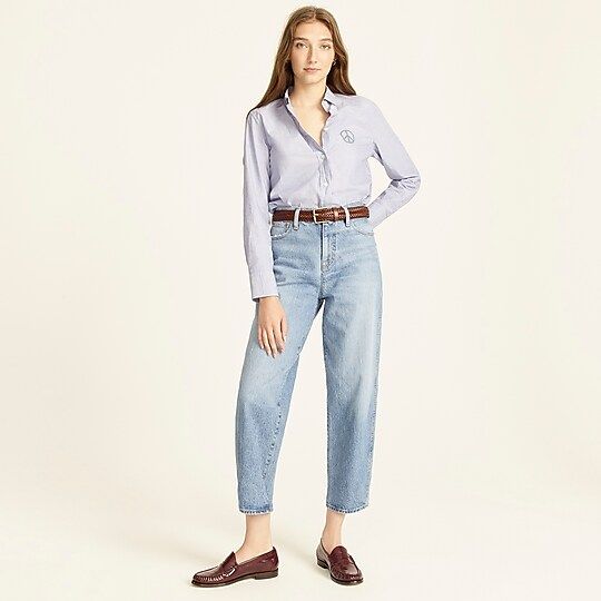 High-rise Peggy tapered jean in Delancey wash | J.Crew US