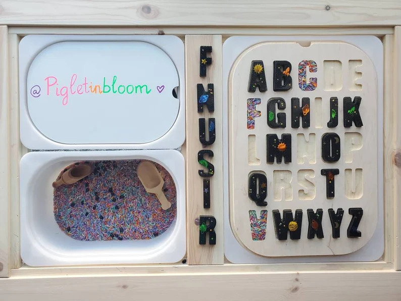 BLACK SPACE Alphabet Resin Letters/ Numbers - PREORDER- Non Toxic, Homeschool Learning for Kids, ... | Etsy (US)