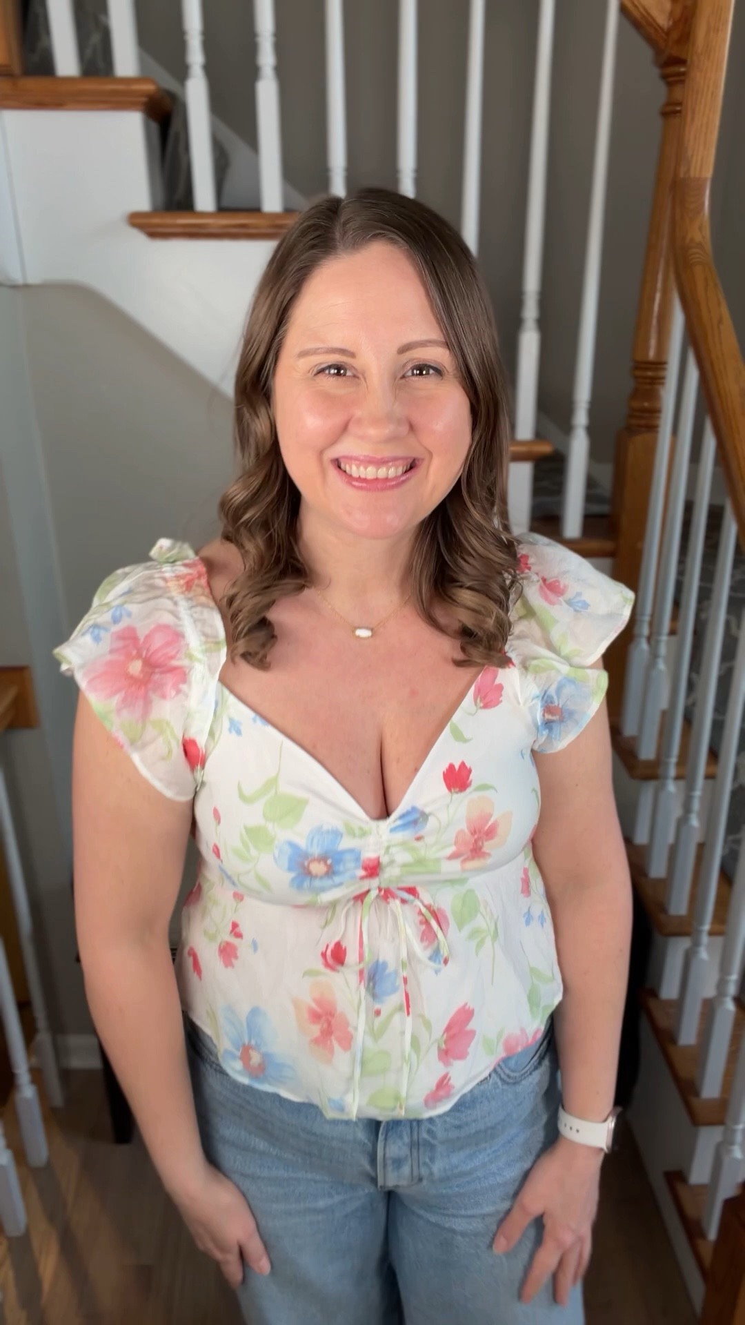 This flutter-sleeve fit & flare top is SO pretty 🌸✨ the floral print is giving all the soft, feminine vibes and it’s one of those pieces that instantly pulls an outfit together!

I love how flattering the fit is with the flowy shape + the sweetest flutter sleeves 🫶 it’s lightweight, easy to style, and perfect for spring and summer days!

It also comes in another print if you want options… but this floral had me at first glance 😍

#LTKStyle #SpringStyle #FloralTop #WomensFashion #AffordableStyle #EverydayOutfits #LTKFinds

#LTKMidsize #LTKgrwm #LTKootd