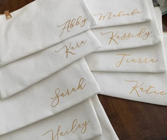 Script Cosmetic Bag  Personalized Cosmetic Bag  Bridesmaid | Etsy | Etsy (US)