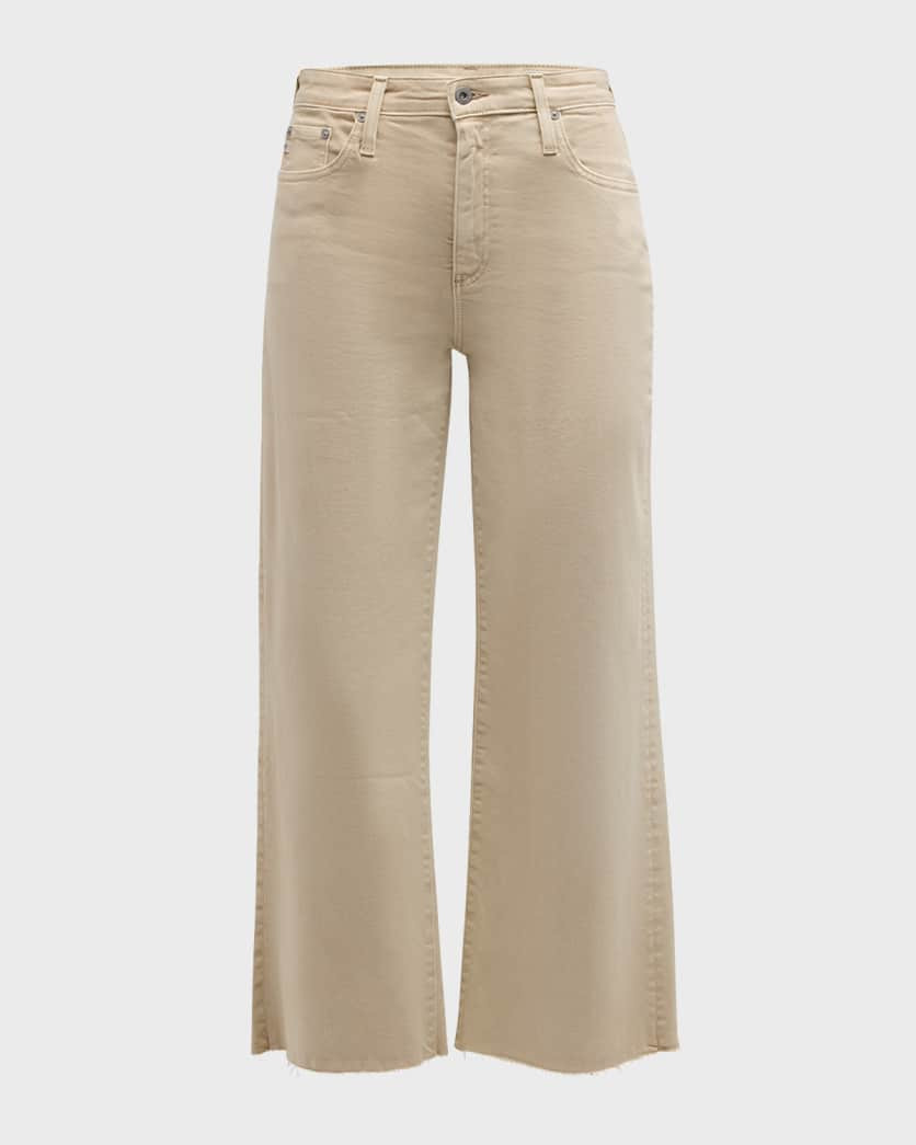 Saige High Rise Wide-Leg Crop Jeans | Neiman Marcus
