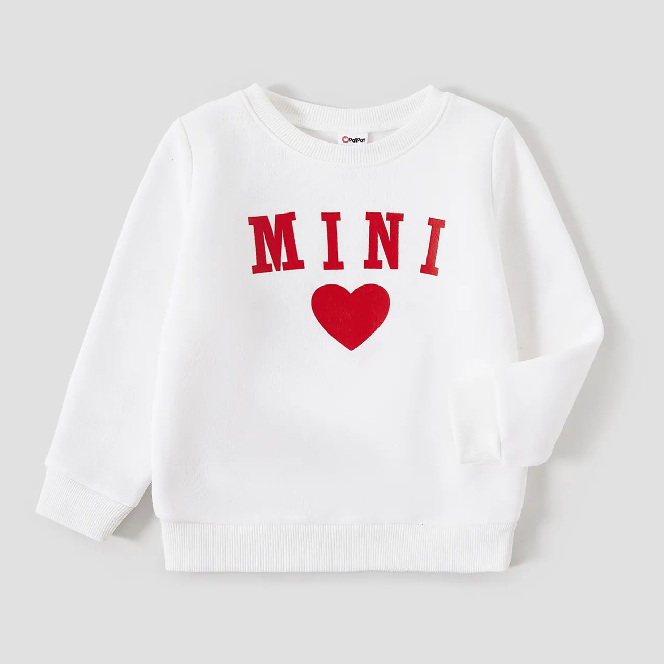 Mommy and Me Solid Letters & Love Print Long-sleeve Tops | PatPat