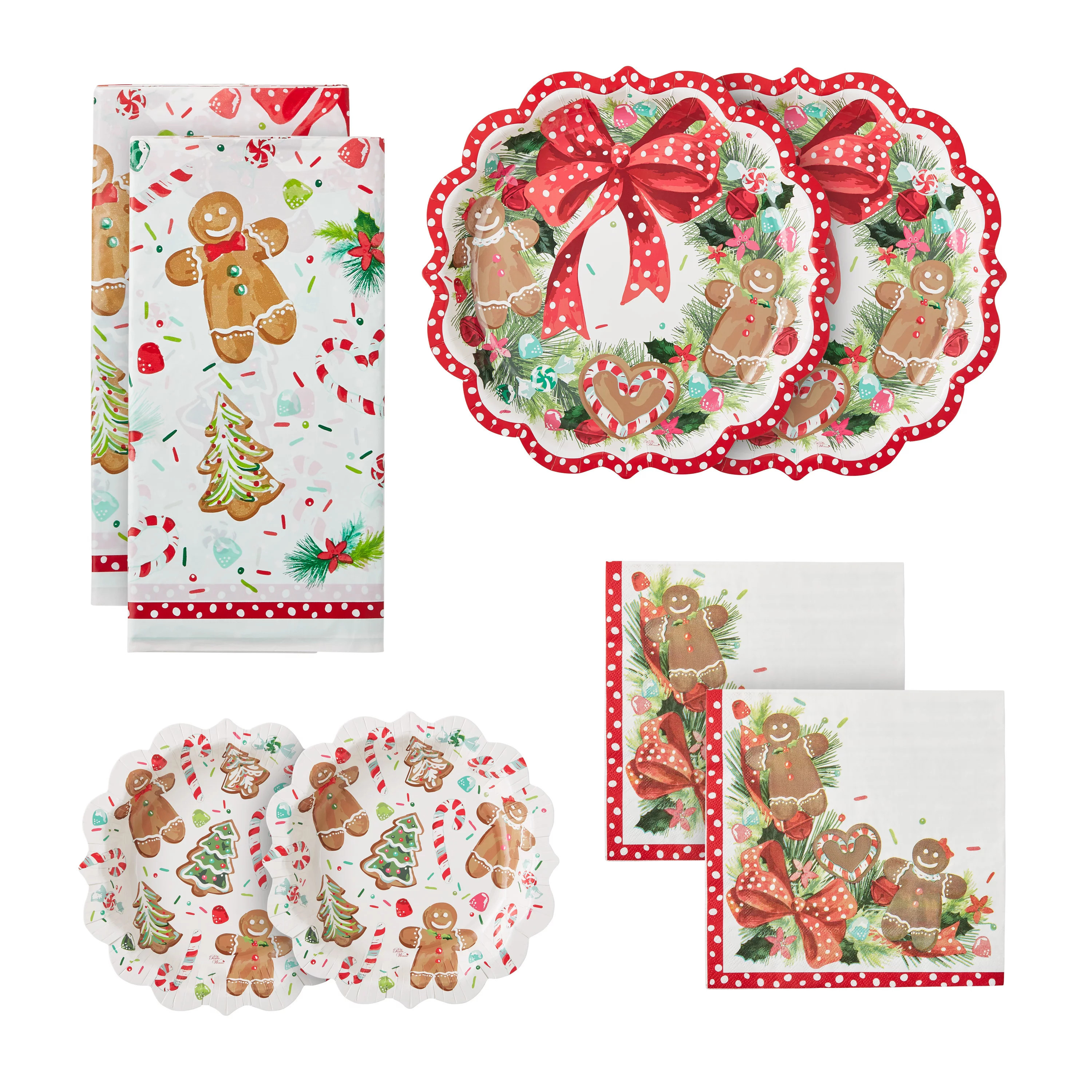 The Pioneer Woman Gingerbread Holiday Paper Party Supply Bundle - Walmart.com | Walmart (US)
