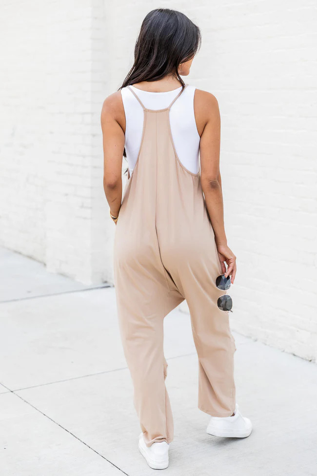 Day In The Life Mocha Jumpsuit | Pink Lily