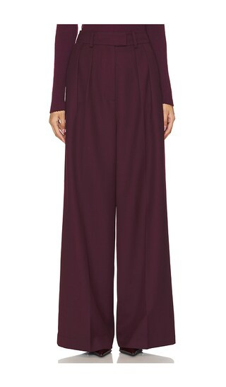 ANINE BING Lou Trouser in Burgundy. | Revolve Clothing (Global)