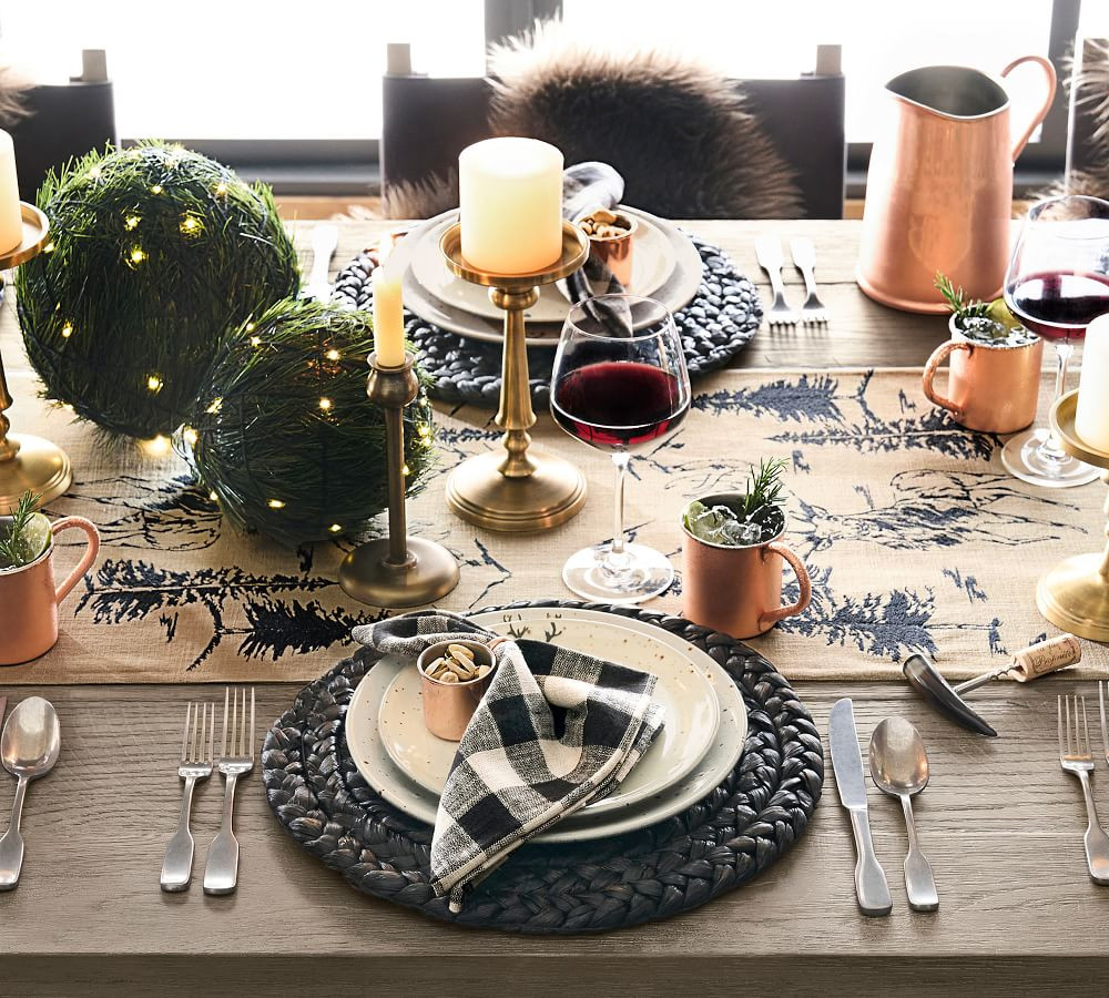 Rustic Reindeer Terracotta 16-Piece Dinnerware Set | Pottery Barn (US)