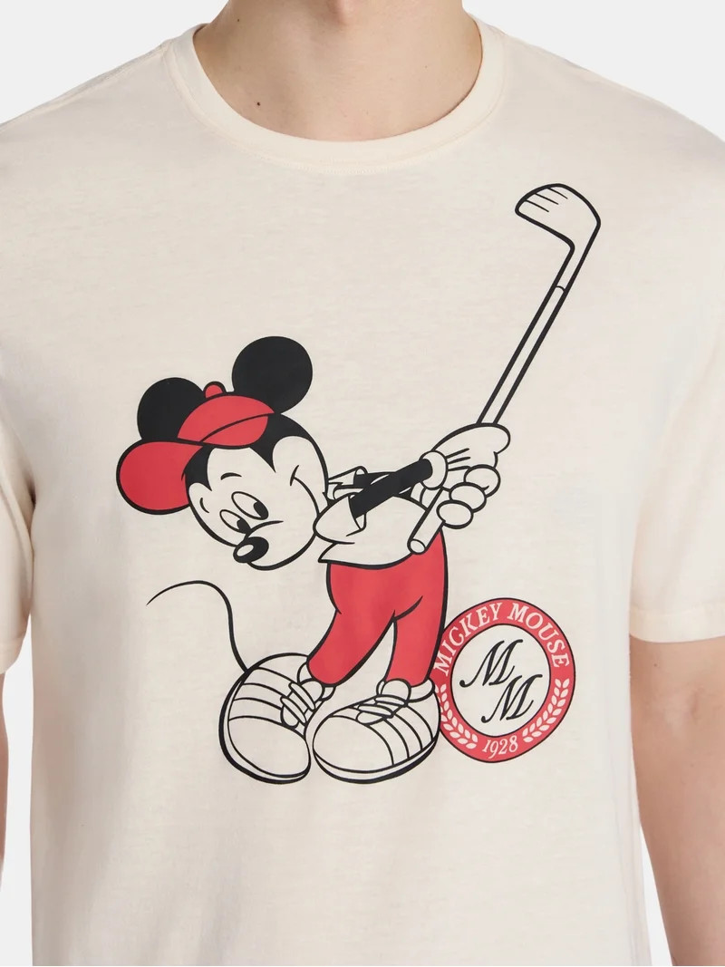 Mickey Mouse Men's Golf Graphic Tee with Short Sleeves, Sizes S-2XL | Walmart (US)