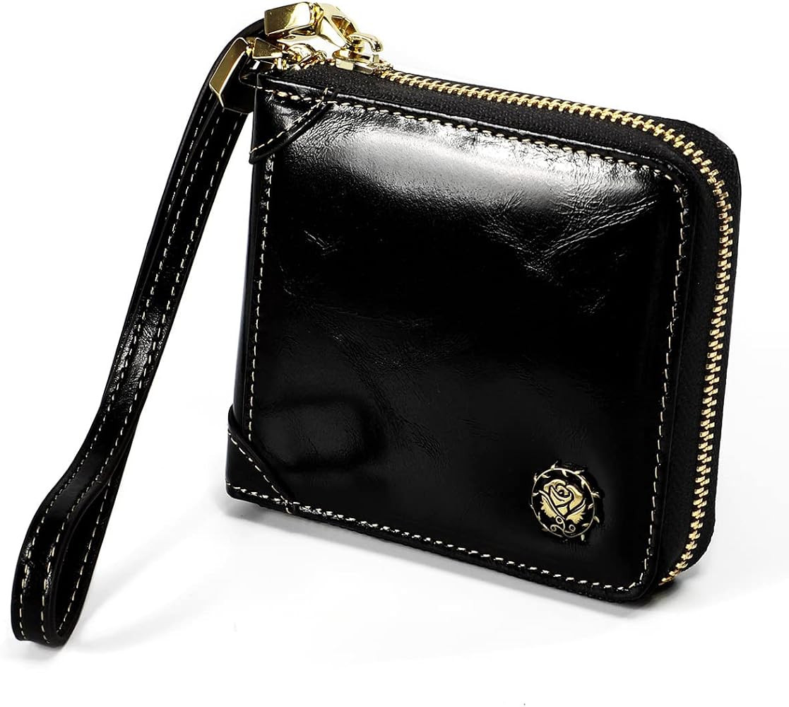 Small Womens Wallet, RFID Blocking Genuine Leather Purse Zip Around Credit Card Holder Purse Clut... | Amazon (US)