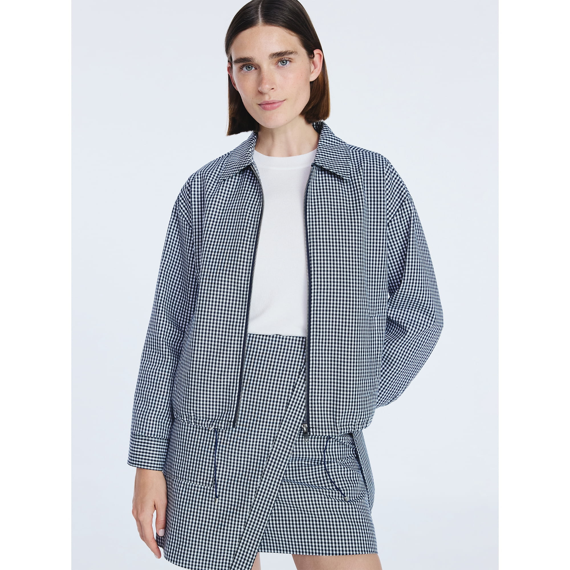 Free Assembly Women's Collared Bubble Jacket with Long Sleeves, Sizes XS-XXL | Walmart (US)