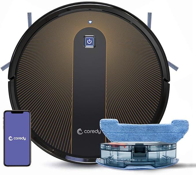 Coredy R750 Robot Vacuum Cleaner, Compatible with Alexa, Mopping System, Boost Intellect, Virtual... | Amazon (US)