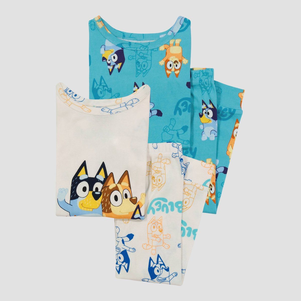 Toddler 4pc Bluey Snug Fit Pajama Set - Teal Blue | Target