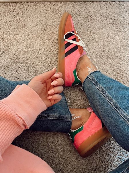 Pink and green adidas and gucci dupes! 

#LTKStyleTip #LTKShoeCrush