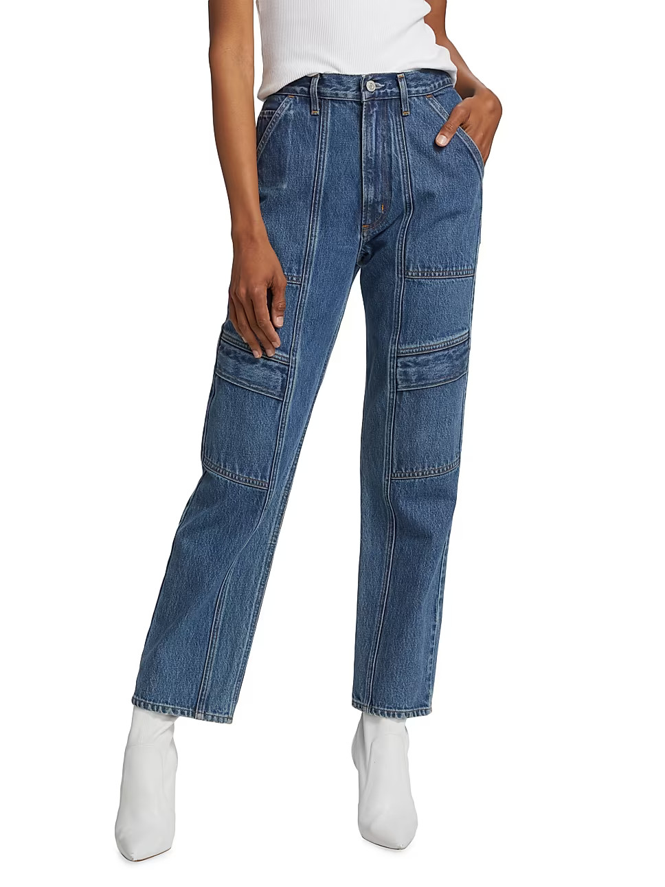 Cooper Straight-Leg Cargo Jeans | Saks Fifth Avenue