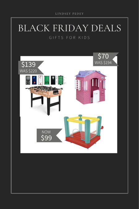 Black Friday gift ideas for kids! 
 

Game table, play house, bounce house, Black Friday, cyber Monday, gift guide, gifts for girls, gifts for boy, gifts for kids, Walmart, gifts under 100, 

#LTKCyberweek #LTKkids #LTKGiftGuide