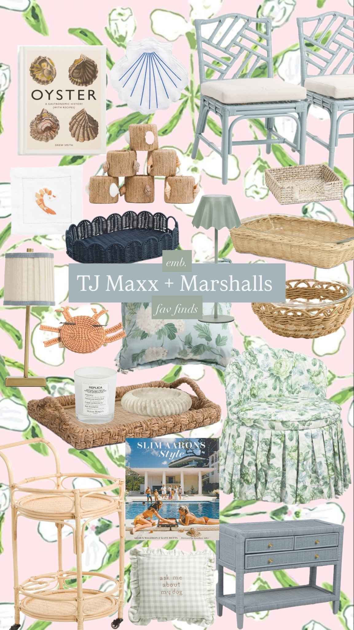 TJ Maxx & Marshalls favorite home decor finds // spring refresh // blue & green // coastal // floral // rattan // table decor 

#LTKSaleAlert #LTKSeasonal #LTKHome