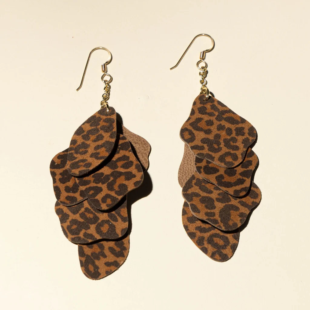 Leopard Florence | Nickel and Suede