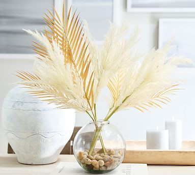 Faux Pampas and Golden Palm Leaf Bundle | Pottery Barn (US)
