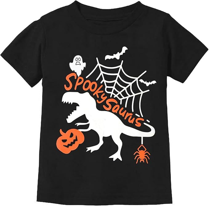 Toddler Boys Girls Halloween T-Shirt Kid Pumpkin Short Sleeve Shirts Skeleton Graphic Clothes Tee... | Amazon (US)
