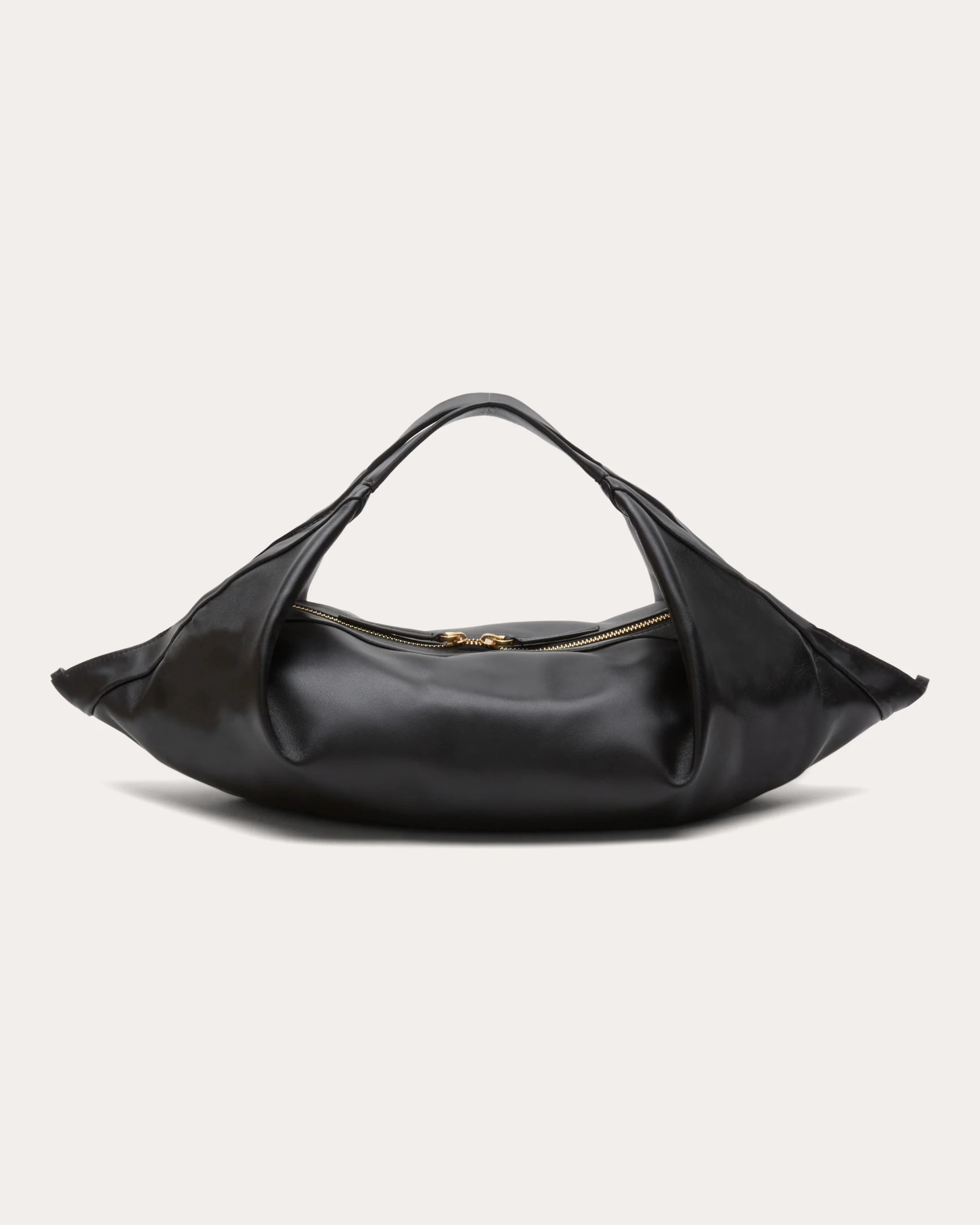 3.1 Phillip Lim Women's Luna Folded Leather Handbag in Black Leather/Polyester | Olivela