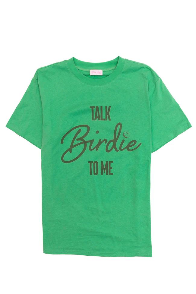 Talk Birdie To Me Green Oversized Graphic Tee SALE | Pink Lily
