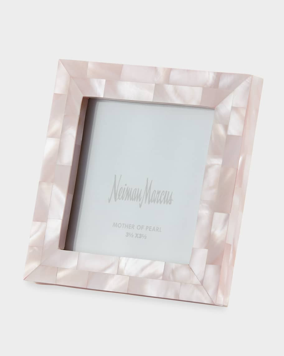 Mother-of-Pearl Picture Frame, Pink, 3.5" x 3.5" | Neiman Marcus
