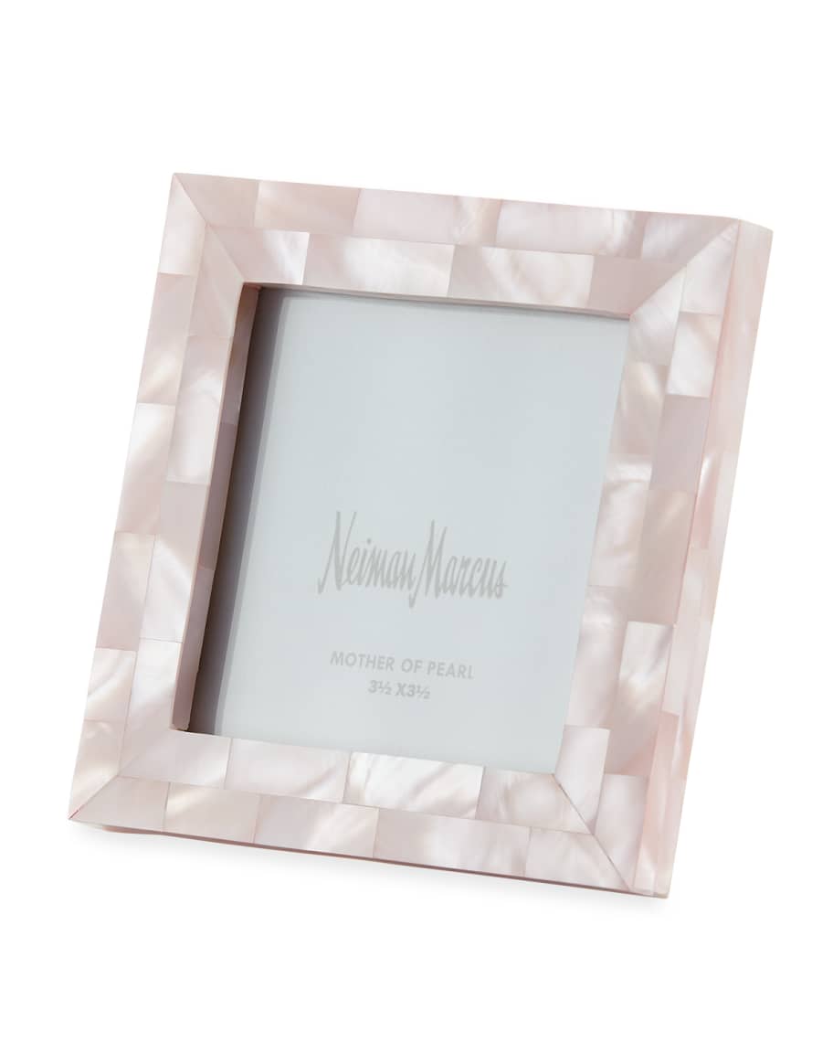 Mother-of-Pearl Picture Frame, Pink, 3.5" x 3.5" | Neiman Marcus