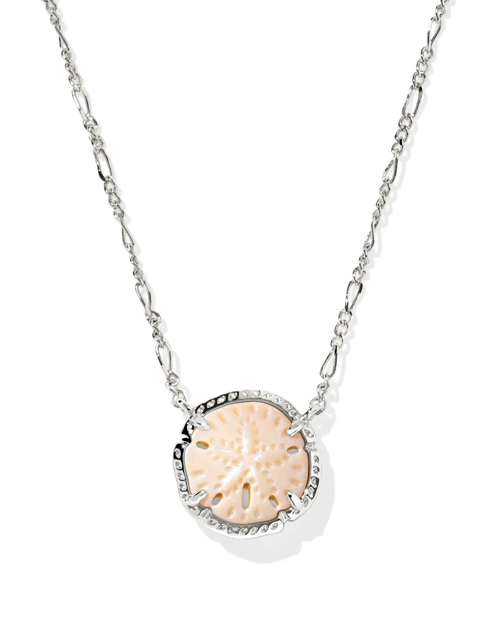 Sand Dollar Silver Short Pendant Necklace | Kendra Scott | Kendra Scott
