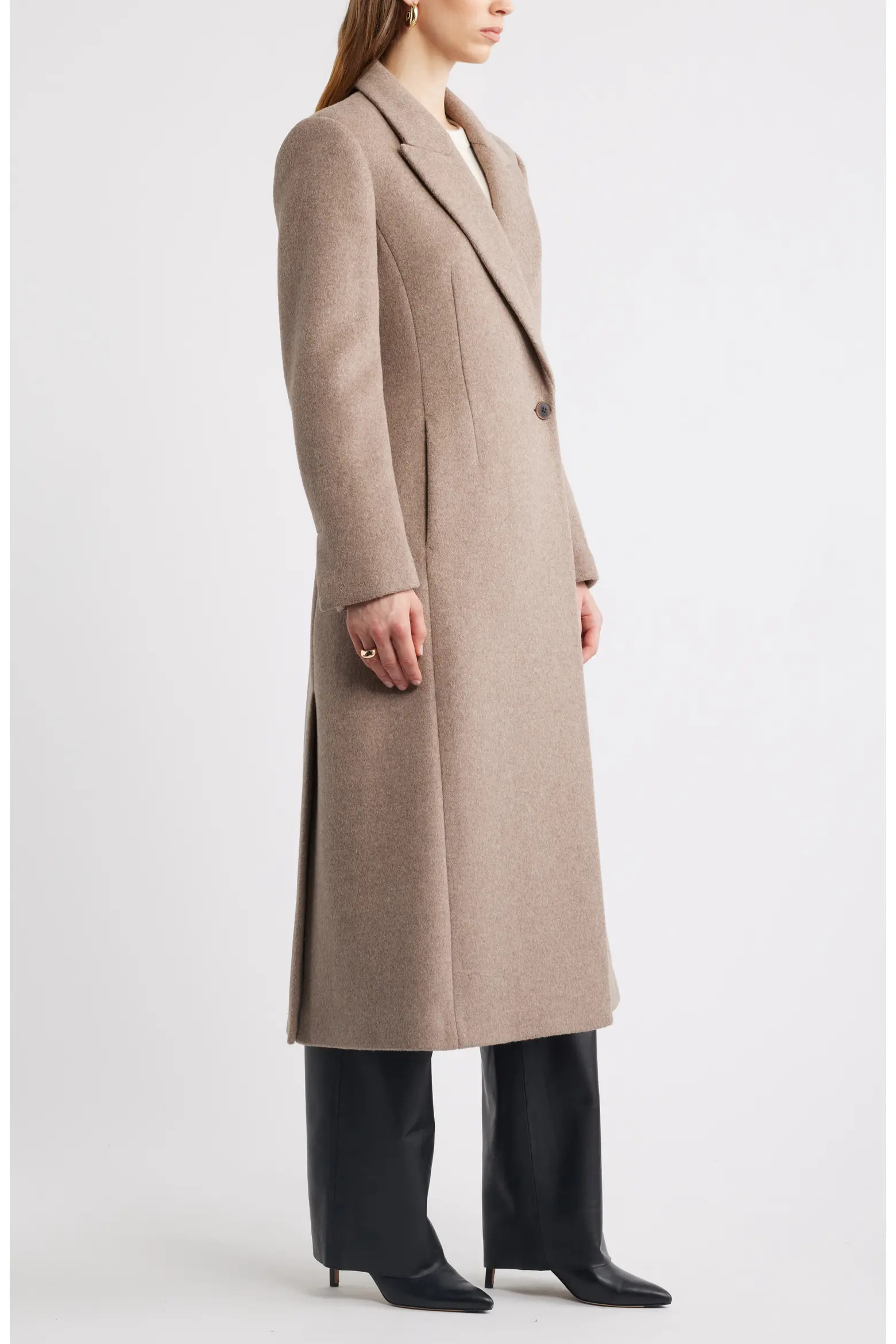 Sculpted Wool & Cashmere Blend Coat (Women) | Nordstrom | Nordstrom