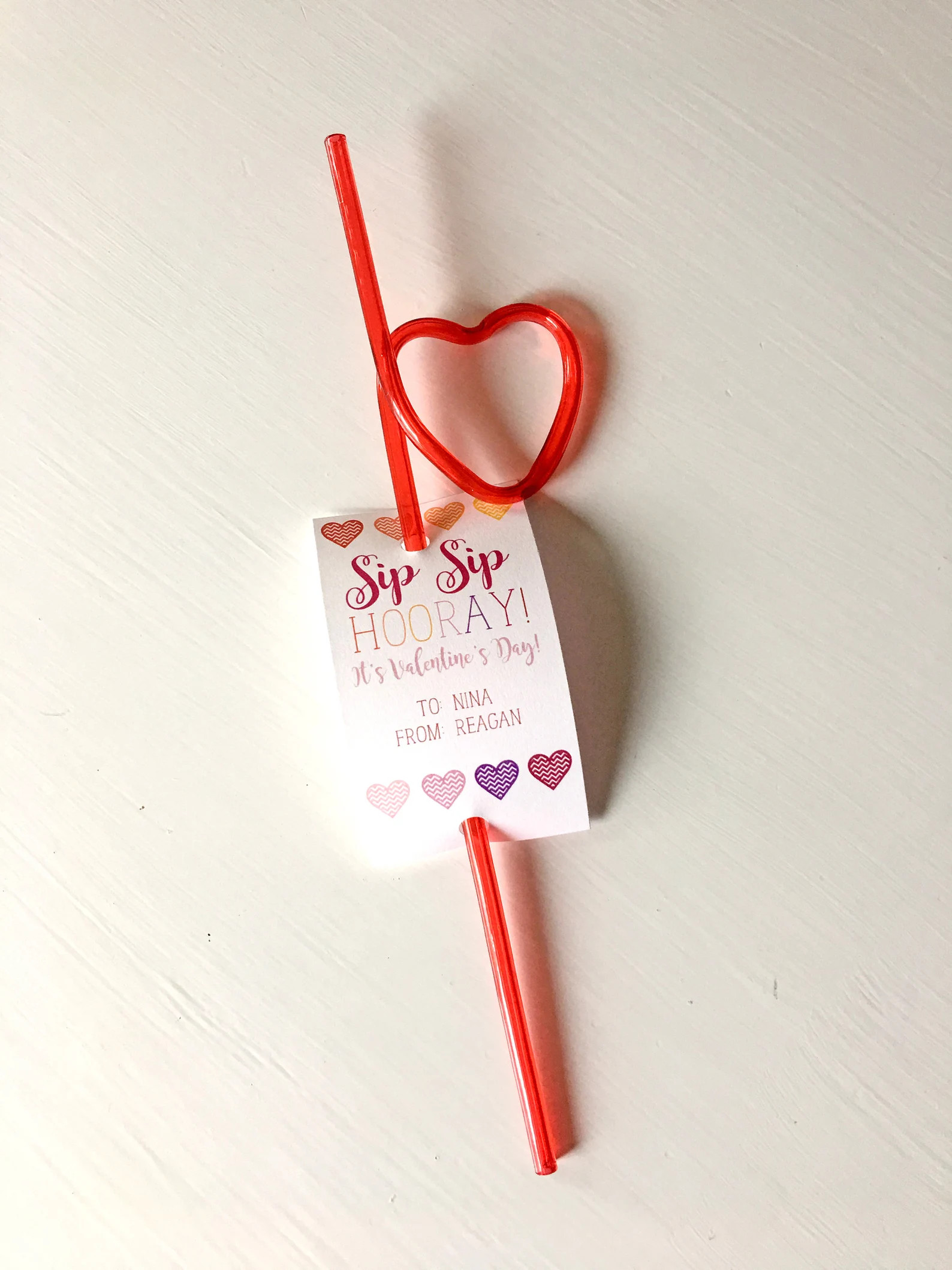 PRINTABLE Pink and Purple Crazy Straw Valentines Day Printable | Etsy | Etsy (US)