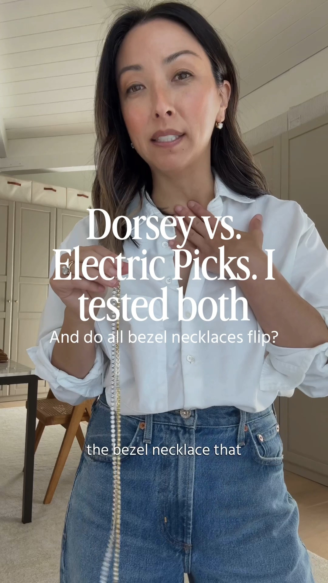 Dorsey vs Electric Picks bezel necklace. 

Yes, these necklaces flip! Watch the video for my tip to get them not to. 

Dorsey - quality is there. Good weight, so comfortable

Electric picks - lightweight. Gold plated is very yellow gold in person. Flips easier because it’s so lightweight.

#LTKmomlife #LTKOver40 #LTKPetite