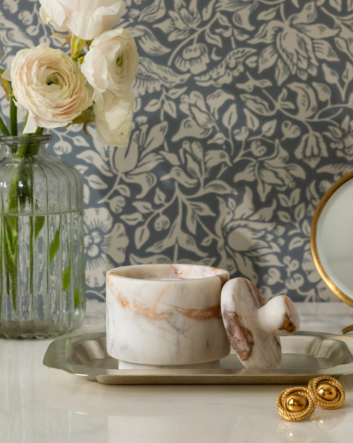 Verona Matte Marble Lidded Jar | McGee & Co. (US)