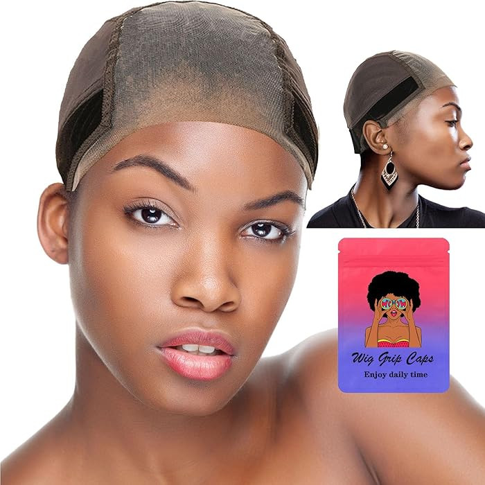 Lace Wig Grip Cap for Women 4x5 Transparent Lace Front Wig Cap with Gripper Headband to Keep Wig ... | Amazon (US)