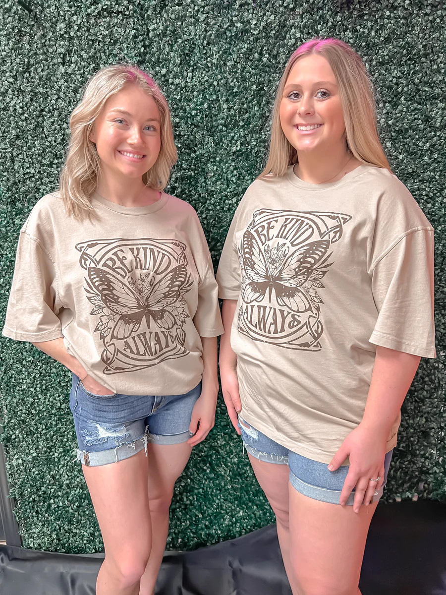 Be Kind, Always Butterfly Graphic Tee | Shop Jen Miracle LLC