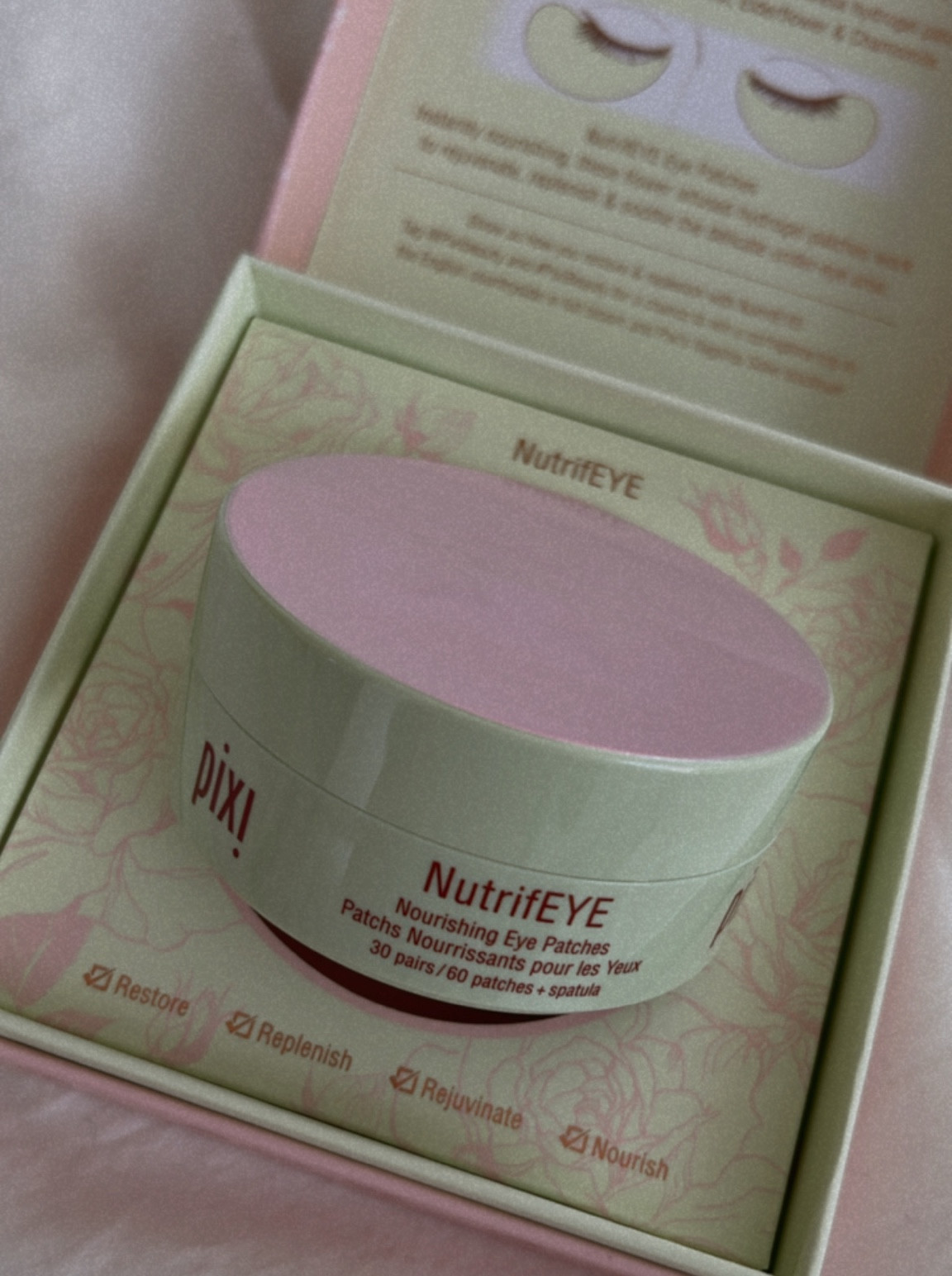 Pixi undereye patches. Nourishing depuffing brightening eye patches 

#LTKunder100 #LTKbeauty #LTKtravel