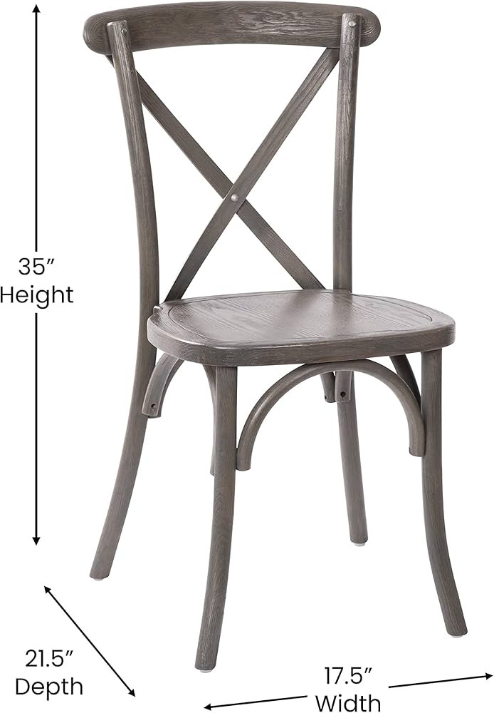 Merrick Lane Bardstown X-Back Bistro Style Wooden Dining Chair for Kitchens and Dining Rooms, Hig... | Amazon (US)